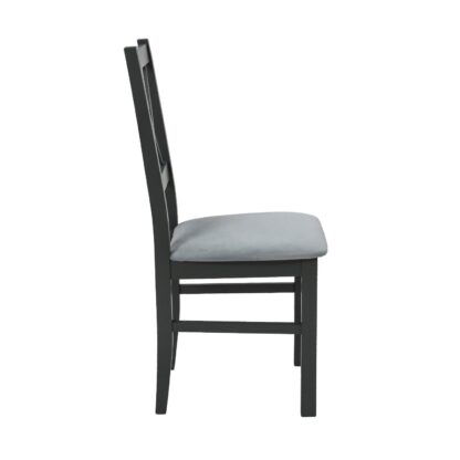 Scaun din lemn masiv de fag tapitat cu stofa S-38 Nilo10 GF16X, grafit - imagine 5