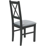 Scaun din lemn masiv de fag tapitat cu stofa S-38 Nilo10 GF16X, grafit - imagine 6