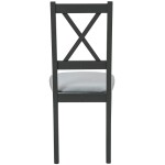 Scaun din lemn masiv de fag tapitat cu stofa S-38 Nilo10 GF16X, grafit - imagine 7