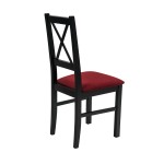 Scaun din lemn masiv de fag tapitat cu stofa S-38 Nilo10 CZ9, negru - imagine 6
