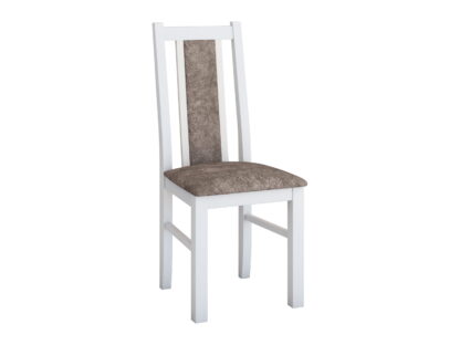 Set masa Living Poli2 Bialy/Grandson cu 4 scaune Boss14 Bialy 18A, lemn masiv/stofa/pal - imagine 8