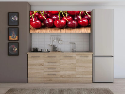 Set Bucatarie Alfa cu Print, 180 cm, Sonoma/Cires