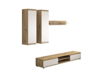 Biblioteca Luisa, Taho/Alb, 175 cm - imagine 2