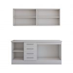 Set Bucatarie Alfa cu Print, 180 cm, Alb/Fructe - imagine 4