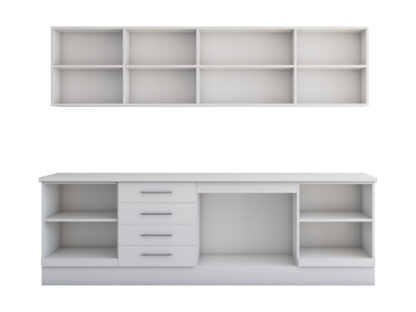 Set Bucatarie Alfa cu Print, 260 cm, Alb/Fructe - imagine 5