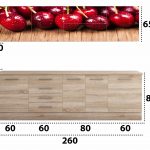 Set Bucatarie Alfa cu Print, 260 cm, Sonoma/Cires - imagine 4