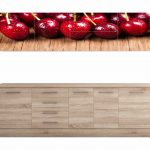 Set Bucatarie Alfa cu Print, 260 cm, Sonoma/Cires - imagine 3