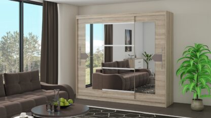Dressing Dome D04-24, Sonoma, 240x216x58 cm, 3 usi culisante