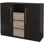 Set Dormitor Dome 5-20, Wenge, Dulap 200 cm, Pat 160×200 cm, 2 noptiere, comoda - imagine 9