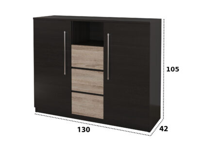 Comodă dome DX1, wenge - imagine 2