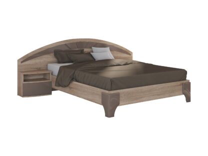 Set Dormitor Dome 6-20, Sonoma, Dulap 200 cm, Pat 160×200 cm, 2 noptiere, comoda - imagine 4