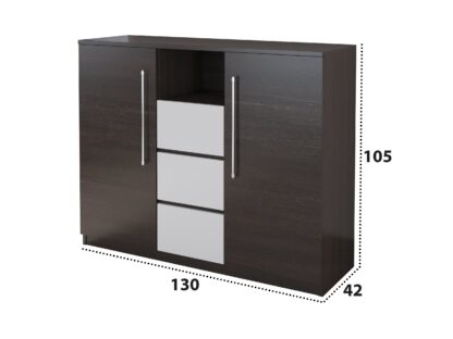 Comodă dome DX3, wenge - imagine 2