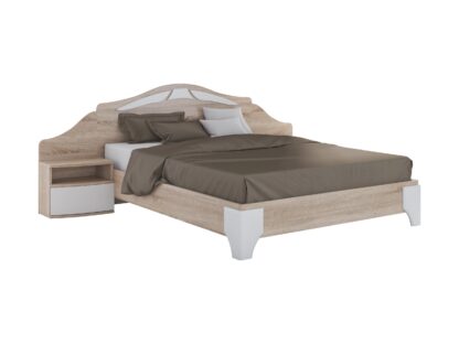 Set Dormitor Dome 8-20, Sonoma, Dulap 200 cm, Pat 160×200 cm, 2 noptiere, comoda - imagine 5