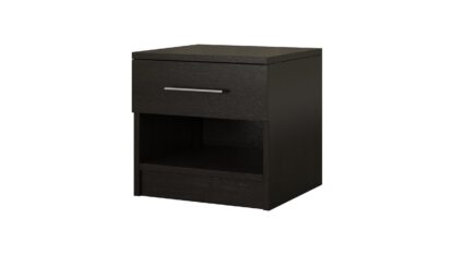 Set Dormitor Dome 2-20, Wenge, Dulap 200 cm, Pat 160×200 cm, 2 noptiere, comoda - imagine 9