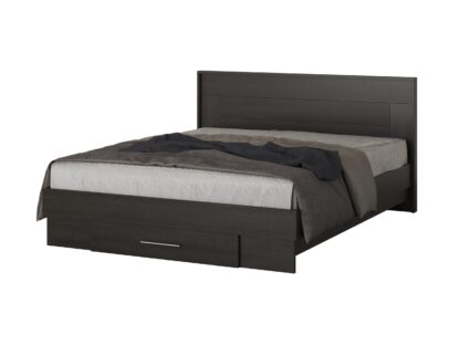 Pat Beta cu Saltea si Noptiere, Wenge, 160x200 cm - imagine 6