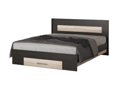 Pat Beta cu Noptiere, Wenge/Sonoma, 160x200 cm - imagine 4