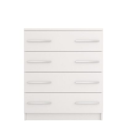 Comoda Tobi, alb, 80x93x40 cm, 4 sertare - imagine 2