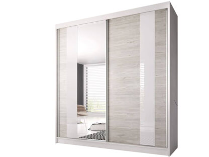 Dressing Ovidiu 32, 183x218x61 cm, culoare alb/gri - imagine 3