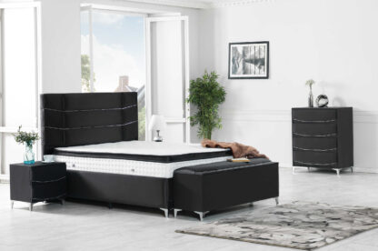 Pat Magic cu saltea 160x200 cm, negru