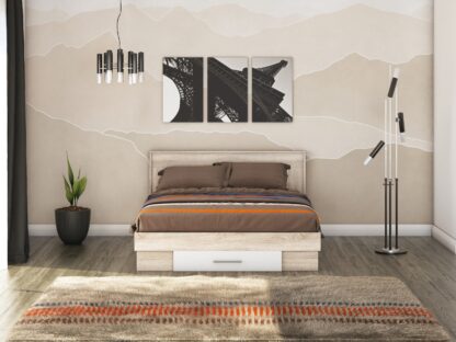 Pat Beta, Sonoma/Alb, 160x200 cm - imagine 3