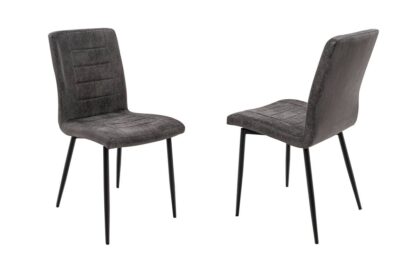 Scaun living S-166, material textil, gri - imagine 5