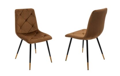 Scaun living S-164, catifea, maro - imagine 6
