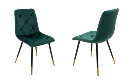 Scaun living S-164, catifea, verde - imagine 6