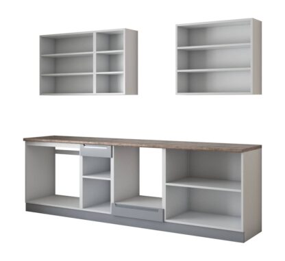 Set Bucatarie Iris, 260 cm, gri grenola/ferro - imagine 4