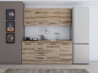 Bucatarie Alfa cu blat termic fara vitrina, 180x210x60 cm, lyon