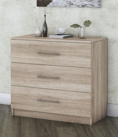 Comoda Beta, Sonoma, 90x82x42.5 cm - imagine 4