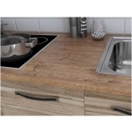 Bucatarie Alfa cu blat termic fara vitrina, 180x210x60 cm, lyon/alb - imagine 3