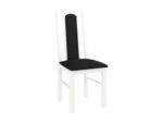 Set masa extensibila 120x150cm cu 6 scaune tapitate, MB-13 Max5 si S-37 Boss7 29B, Alb, Lemn masiv de fag, Stofa - imagine 4