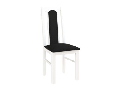 Set masa extensibila 120x150cm cu 6 scaune tapitate, MB-13 Max5 si S-37 Boss7 29B, Alb, Lemn masiv de fag, Stofa - imagine 4
