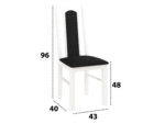 Set masa extensibila 120x150cm cu 6 scaune tapitate, MB-13 Max5 si S-37 Boss7 29B, Alb, Lemn masiv de fag, Stofa - imagine 5