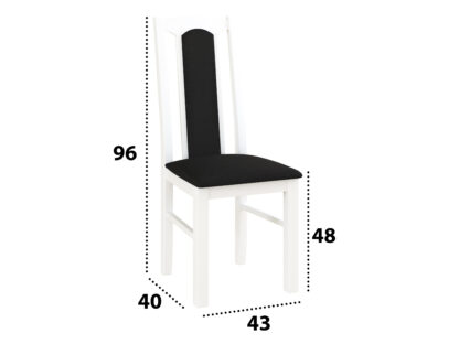 Set masa extensibila 120x150cm cu 6 scaune tapitate, MB-13 Max5 si S-37 Boss7 29B, Alb, Lemn masiv de fag, Stofa - imagine 5