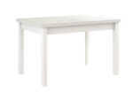 Set masa extensibila 120x150cm cu 6 scaune tapitate, MB-13 Max5 si S-37 Boss7 29B, Alb, Lemn masiv de fag, Stofa - imagine 6