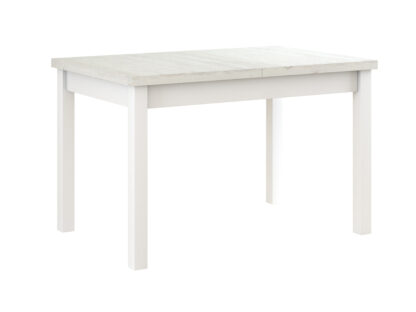 Set masa extensibila 120x150cm cu 6 scaune tapitate, MB-13 Max5 si S-37 Boss7 29B, Alb, Lemn masiv de fag, Stofa - imagine 6