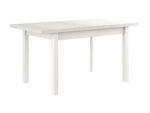 Set masa extensibila 120x150cm cu 6 scaune tapitate, MB-13 Max5 si S-37 Boss7 29B, Alb, Lemn masiv de fag, Stofa - imagine 8