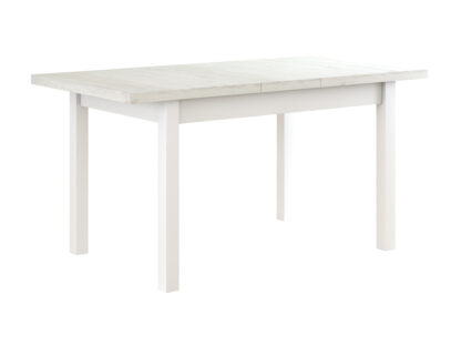 Set masa extensibila 120x150cm cu 6 scaune tapitate, MB-13 Max5 si S-37 Boss7 29B, Alb, Lemn masiv de fag, Stofa - imagine 8
