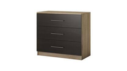 Comoda Beta, Sonoma/Wenge, 90x82x42.5 cm