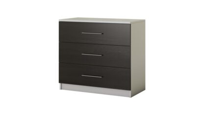 Comoda Beta, Alb/Wenge, 90x82x42.5 cm