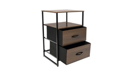 Dulap depozitare, Nuc, MDF, 2S, 45x70x40 cm - imagine 3