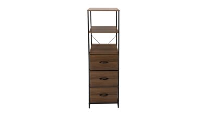 Dulap depozitare 3S, 44x155x40 cm, Nuc, MDF