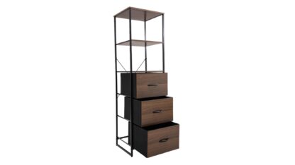 Dulap depozitare 3S, 44x155x40 cm, Nuc, MDF - imagine 3