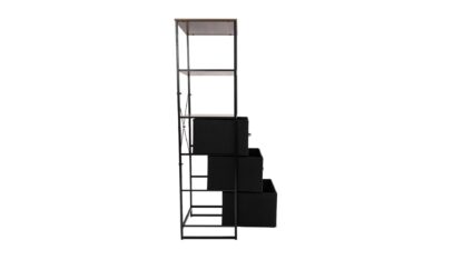Dulap depozitare 3S, 44x155x40 cm, Nuc, MDF - imagine 4