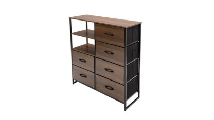 Dulap depozitare 6S, 84x90x30 cm, Nuc, MDF - imagine 3