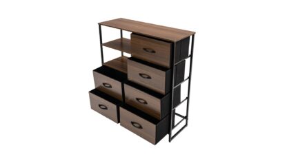 Dulap depozitare 6S, 84x90x30 cm, Nuc, MDF - imagine 4