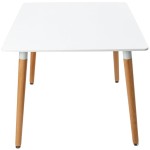 Masa bucatarie mb-76, 80 x 80 x 73 cm, Alb, MDF - imagine 3