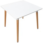 Masa bucatarie mb-76, 80 x 80 x 73 cm, Alb, MDF - imagine 2