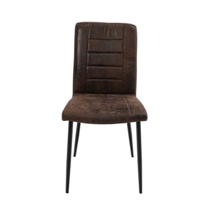 Scaun living S-166, material textil, maro - imagine 4